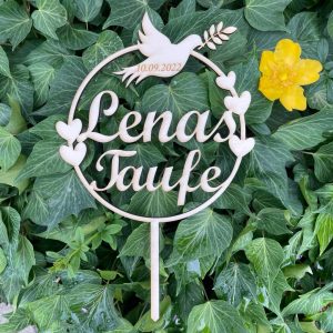 Cake Topper Taufe mit individuellen Namen