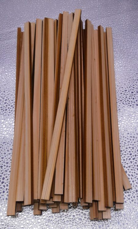 Holzleisten zum Basteln 50 er-Pack - Unlackiertes Tannenholz für Modelle, Deko - Holz zum Basteln, DIY-Kunstbedarf… (400 * 10 * 6 mm)