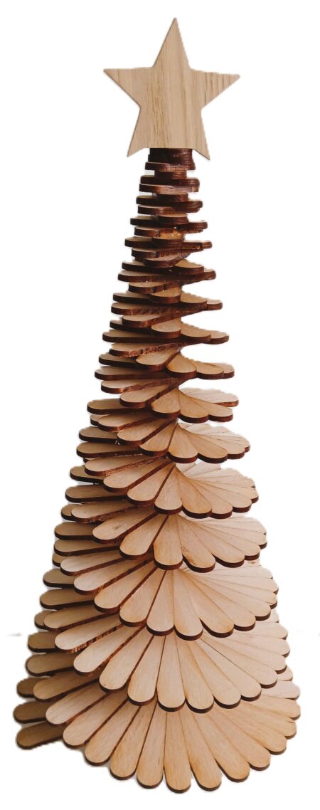 Weihnachtsbaum - Lamellen - Rotbuche - ca. 56 cm Höhe